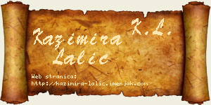 Kazimira Lalić vizit kartica